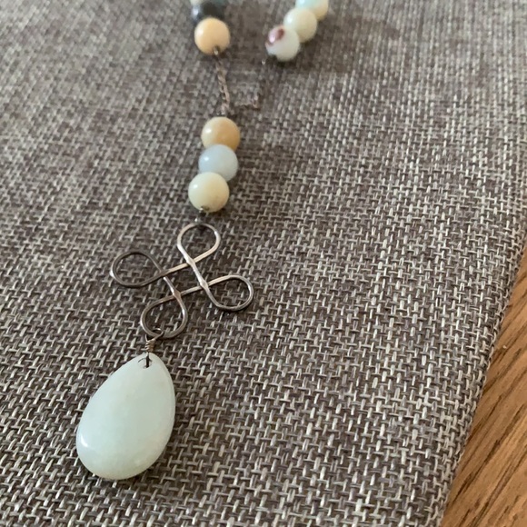 Artisan Natural Stone Beads and Sterling Silver Pendant Necklace - Picture 13 of 17